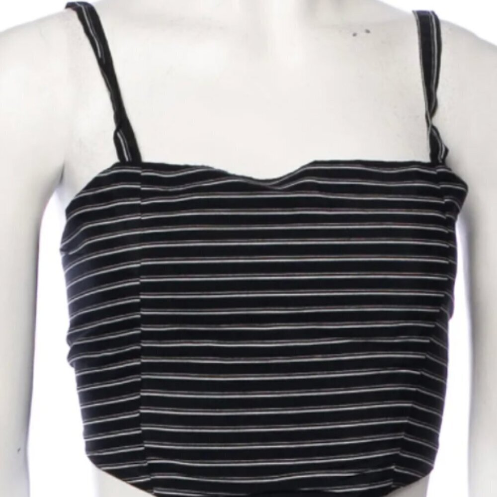 Faithfull The Brand Square Neckline Crop Top in San Cristobal Stripe
